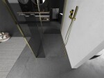 MEXEN/S - Kioto Sprchová zástena WALK-IN 110 x 105 x 40, transparent, zlatá 800-110-105-221-50-00-040