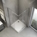 AQUALINE - AGGA štvorcová sprchová zástena 900x900, číre sklo HLF909Y