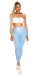 Sexy High Waist Push-Up Leggings with Bow babyblue L/XL