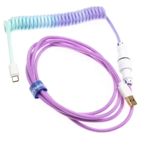 Ducky Premicord Azure Coiled Cable / USB-C - USB-A / 1.8m (DACOC2-AZU1)