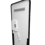 Mereo Zrkadlo hranaté 500x1700 mm, LED osvetlenie, závesné aj stojaté, čierny rám CN188