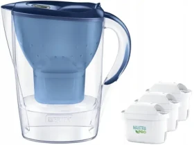 Brita Marella modrá + 3x filtre / Filtračné kanvice na vodu / 2,4 l / filter: MAXTRA PRO Pure Performance (Marella 2,4l +3wk?ady Pure Performance)
