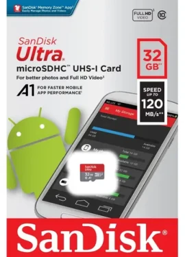 SanDisk Ultra microSDHC 32GB / Pamäťová karta / Class 10 / A1 / UHS-I / 120 MB/s (SDSQUA4-032G-GN6MN)