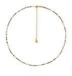 Preciosa Pozlátený náhrdelník s českým krištáľom Choker Glowline Royal Lagoon 2570Y70