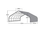 Plachtový prístrešok – ShelterLogic Run-In-Shed 6,7 × 6,1 m zelený