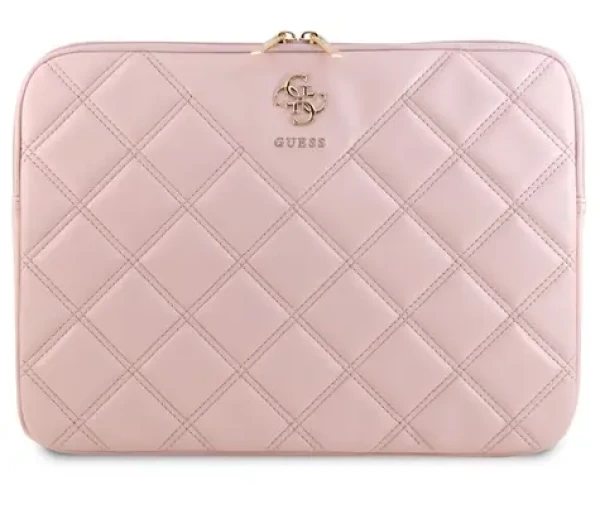 Guess PU Quilted 4G Metal Logo Obal na Notebook 13/14" ružová (57983117868)