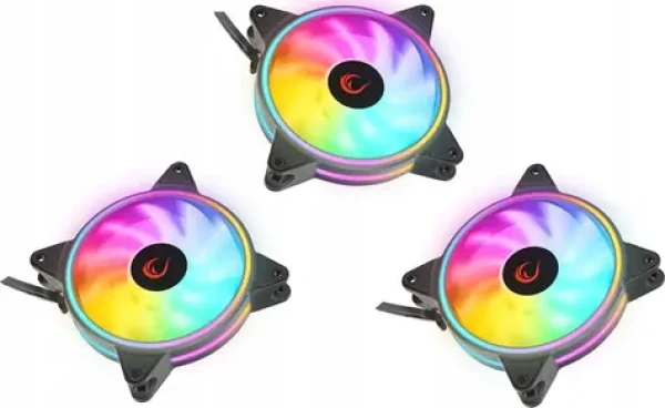 Rampage Coolwind F3 3ks čierna / 120mm ventilátor / 23 dB @ 1200 RPM / 38 CFM / ovládač / 3-Pin (COOLWINDF3)