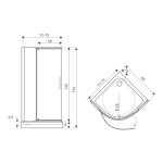 KERRA - Sprchovací kút s vaničkou Splash 80 (čierny) 5907548123510