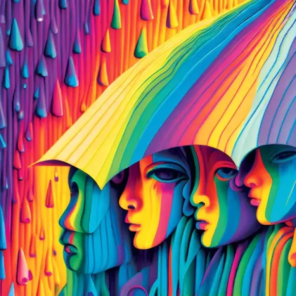 YAZZ Štvorcové puzzle Dúha
