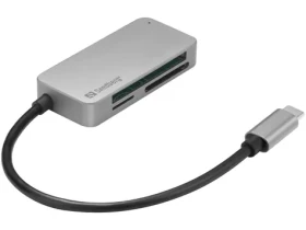 Sandberg USB-C Multi Card Reader Pro / konektory USB-C / sloty SD a microSD