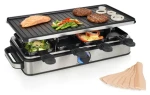 Princess 162645 Raclette 8 Grill Deluxe / Raclette gril / 8 panvičiek / otočná doska 42x21cm