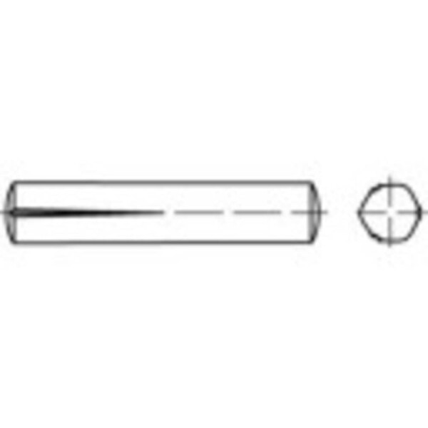 TOOLCRAFT 1066740 ryhovaný lícovaný kolík (Ø x d) 1.5 mm x 8 mm nerezová ocel A1 100 ks; 1066740