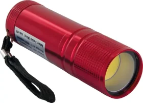 Schwaiger Mini LED červená / Vreckové svietidlo / 90 lm / COB LED / Dosvit 12 m / IPX4 (TLED200R531)