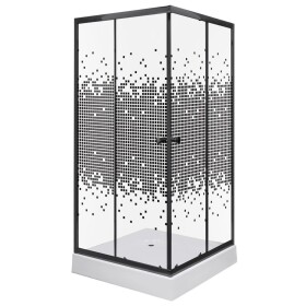 KERRA - Sprchovací kút Čierny Pixel SQ 80 (s vaničkou) 5907548118349