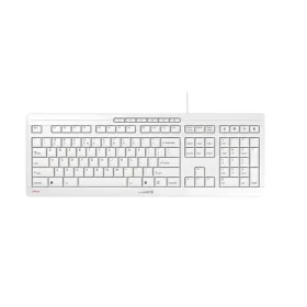 Cherry Stream biela / Klávesnica / Drôtová / USB / US layout / 104 kláves (JK-8500EU-0)