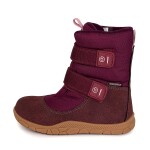 Dievčenské zimné barefoot topánky s membránou VIKI Bordo Bugga B00212-06 - 31