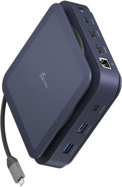 J5create j5create JCD3196-N stacja dokująca Przewodowa USB 3.2 Gen 2 (3.1 Gen 2) Type-C Modrý
