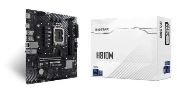 Biostar H810MTE 2.0 / Základná doska / LGA1851 / 2x DDR5 / PCIe x16 / GLAN / mATX (H810MTE 2.0)