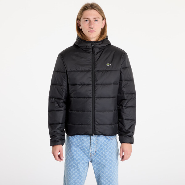 Bunda LACOSTE Men's Water-Repellent Quilted Puffer Jacket Black/ Black XL