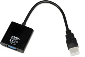 Ibox IAHV01 čierna / Adaptér HDMI na VGA / HDMI (M) - D-Sub VGA (F) / Full HD 1080p (IAHV01)