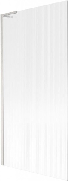 MEXEN/S - Next L vaňová zástena FIX 90 x 150, prúžky, nikel kartáčovaná 895-090-000-03-09-97