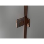 MEXEN/S - Lunar L vaňová zástena FIX 50 x 150, transparent, ružové zlato 897L-050-000-60-00