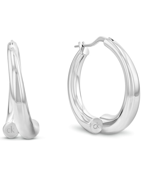 Calvin Klein Oceľové kruhové náušnice Spiral 35000768