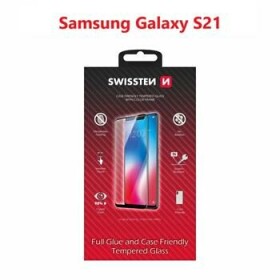 SWISSTEN FULL GLUE COLOR FRAME CASE FRIENDLY sklo pre SAMSUNG G991 GALAXY S21 čierna (54501786)