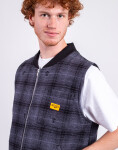 Service Works Thistle Plaid Padded Work Vest BLACK M