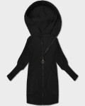 Čierna bunda z alpaky s kapucňou (19905.1) odstíny černé uni velikost