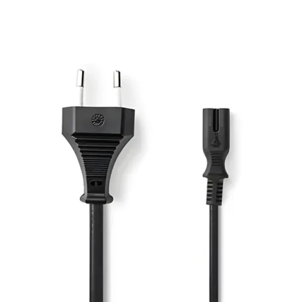 Nedis PCGB11040BK20 čierna / Napájací kábel / Euro zástrčka - IEC-320-C7 / 2 m (PCGB11040BK20)