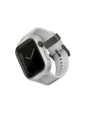 Uniq Monos 2v1 remienok a ochranné hybridné púzdro pre Apple Watch 45 amp; 44MM - CHALK GREY (sivá) (8886463680841)