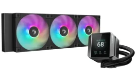 DEEPCOOL MYSTIQUE 360 ARGB čierna / AIO vodný chladič CPU / 3x 120 mm / TFT-LCD displej / AMD + Intel (R-LX750-BKADSNC-G-1)