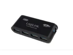 LogiLink UA0170 čierna / USB hub / 4X USB-A 3.0 / 5 Gbit / s / napájací adaptér (UA0170)
