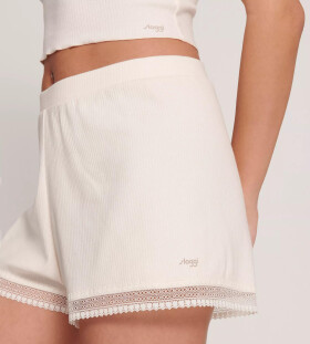 Dámske šortky GO Ribbed Short ANGORA sv. ružové 6308 SLOGGI WHITE