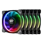 Thermaltake Riing PLUS 14 RGB čierna 5ks / Ventilátor / 140 mm / Hydraulic Bearing / 1400 RPM @ 27.2 dB / 63.19 CFM (CL-F057-PL14SW-A)