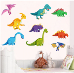 Veselá Stena Samolepka Farební Dinosaury