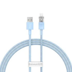 Baseus CATS010003 Rýchlonabíjací kábel USB-A na Lightning Explorer Series 1 m 2.4A modrá (CATS010003)