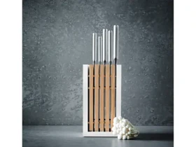 Wüsthof Classic White / Blok s nožmi / 5 ks / nôž na chlieb 23 cm / Solingen (1090270502)