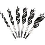 FRITZFURT 2800-3106 sada hadovitých vrtákov 6-dielna 12 mm, 16 mm, 19 mm, 23 mm, 25 mm, 32 mm Celková dĺžka 150 mm šesťhranný záhlbník 1 sada; 2800-3106