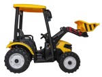 Mamido Detský elektrický traktor MEGA D68 24V s prívesom žltý