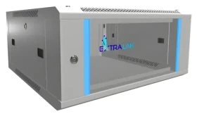Extralink Rozvádzač 4U sivá / Nástenný rozvádzač / 19" / Šírka 600 mm / Hĺbka 600 mm / Nosnosť 30 kg (EX.8543)