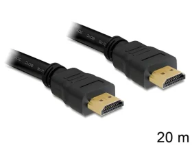 DeLock HDMI kábel High Speed s Ethernetom / A (M) - A (M) / 20 m / 4K / 10,2 Gbit / s / zlaté kontakty (83452)