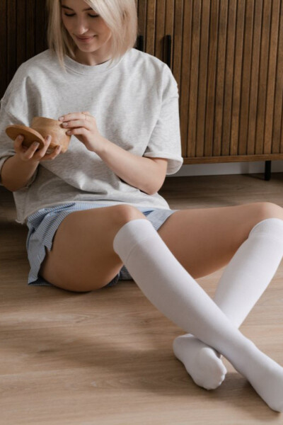 Bavlnené podkolienky 072 kaštanové 38-41