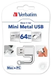 Verbatim Store #39;n#39; Go Mini Metal 64GB strieborná / Flash Disk / USB 3.0 / čítanie: 60MBs / zápis: 12MBs (49841)