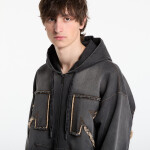 Mikina Off-White Arrow Distr Den Zip Skate Hoodie Highlighted Black M