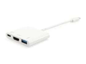 Equip Dock USB-C 3v1 biela / Dokovacia stanica / HDMI / USB-A 3.2 / USB-C PD 60W / 0,15 m (133461)