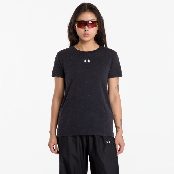 Tričko Under Armour Rival Cotton Wash SS Black S