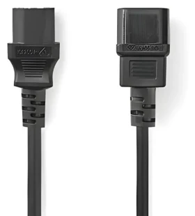 Nedis Napájací kábel IEC-320-C14 - C13 čierna / Napájací kábel / 2 m / Poniklované / PVC (CEGP10500BK20)