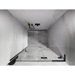 MEXEN/S - Lunar L sprchové dvere krídlové pravé 105, transparent, čierna 834L-105-000-70-00-P